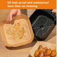 thumbnail image 2 of HONYAO Air Fryer Disposable Paper Liners - 100 Pcs 7.1 inch Square Disposable Parchment Paper, 2 of 7