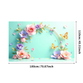 thumbnail image 1 of Floral Butterfly Theme Spring Backdrop Decoration Banner for Party Wedding Photography Baby Shower Event Decor Background Celebration, 1 of 3