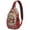 Colorful, variant on Tropical Flower and Leaf Crossbody Sling Bag for Women, Lightweight Floral Backpack for Hiking and Travel with Bright Bloom Design