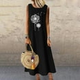 thumbnail image 4 of Birdeem Robes de Mode pour Femmes Été Décontracté Col Rond Sans Manches avec Poches Robe Longue de Plage, 4 of 4