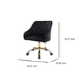 thumbnail image 5 of Benjara Office Chair with Padded Swivel Seat and Tufted Design, Black, 5 of 5