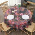 thumbnail image 3 of Dachshund Dog and Flower Floral Round Tablecloth 60"x60",Wrinkle Wipeable Table Cloth for Kitchen Dining Room Picnic Patio Party, 3 of 6