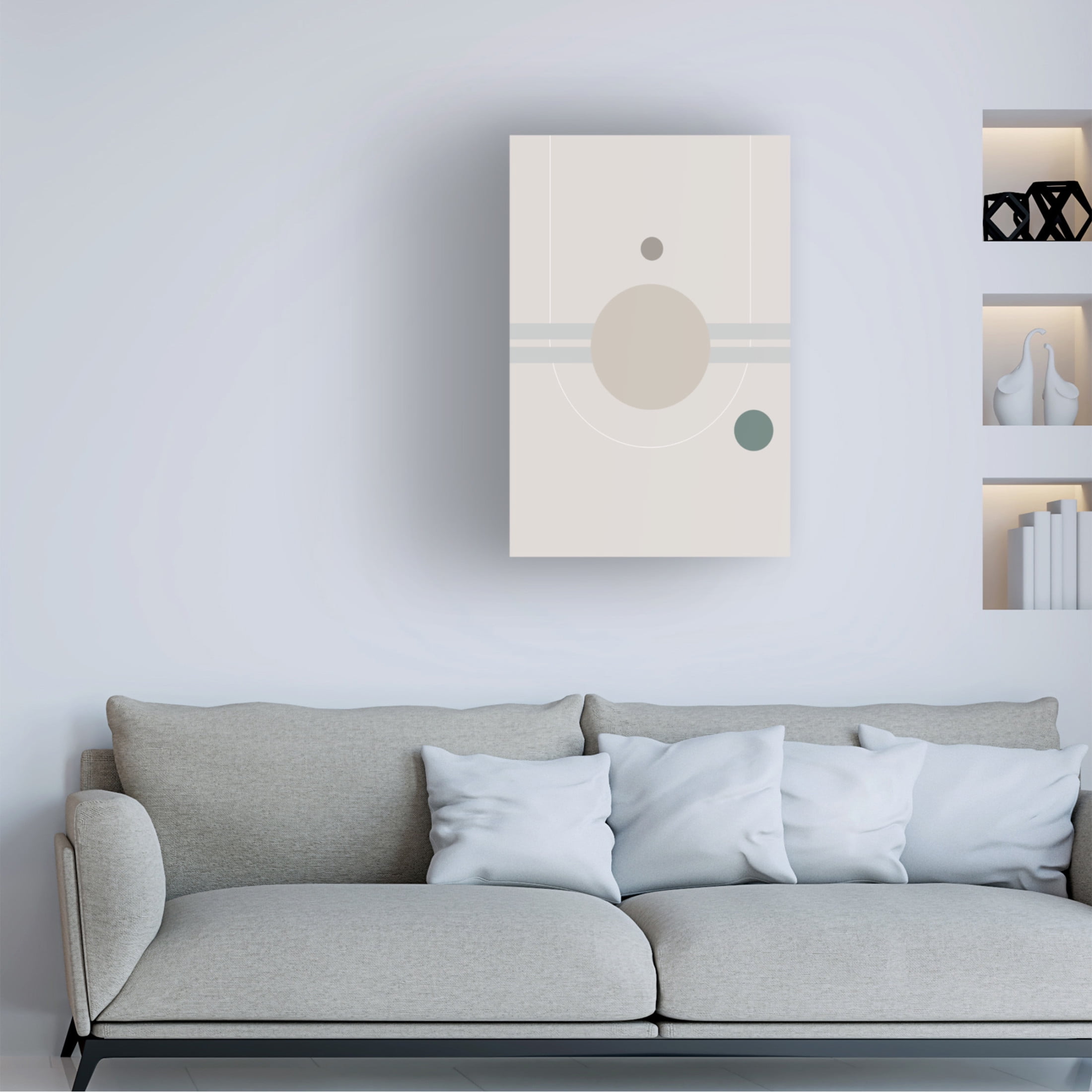Canvas Wall Art - Pictufy Studio Ii 'Space Orbit 01' Wall Art for Living Room, Bedroom, or Office Décor by Trademark Fine Art - 22 x 32 Inches