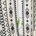 thumbnail image 6 of Black White Boho Farmhouse Curtains for Living Room 2 Panels, Linen Light Filtering Vintage Curtains Farmhouse Western Aztec Printed Rustic Rod Pocket Curtain Drapes with Tassels, 6 of 9