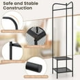 thumbnail image 6 of Costway Corner Coat Rack with Shelves Freestanding Hall Tree with Top Hanger Black, 6 of 10