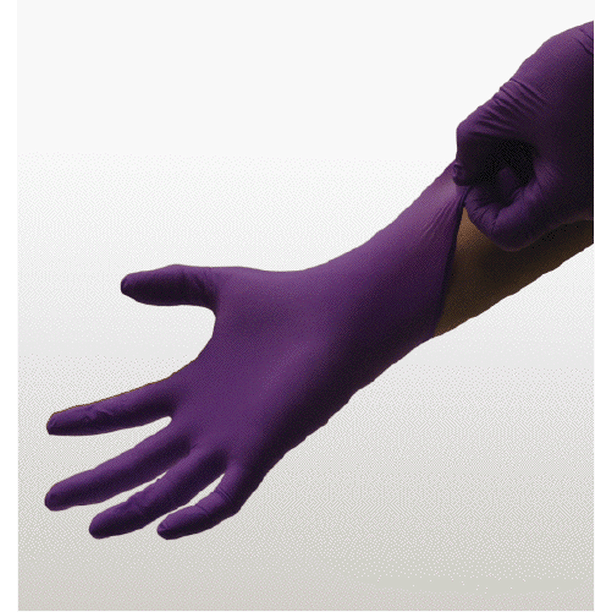 KimberlyClark 55083 NitrileXtra Exam Gloves, Large 9.5 , Purple (10