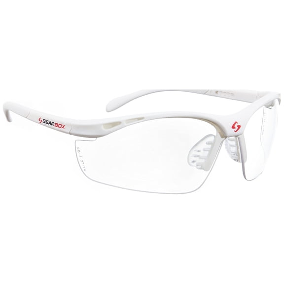 Gearbox Slim Fit Eyewear (White, Clear)