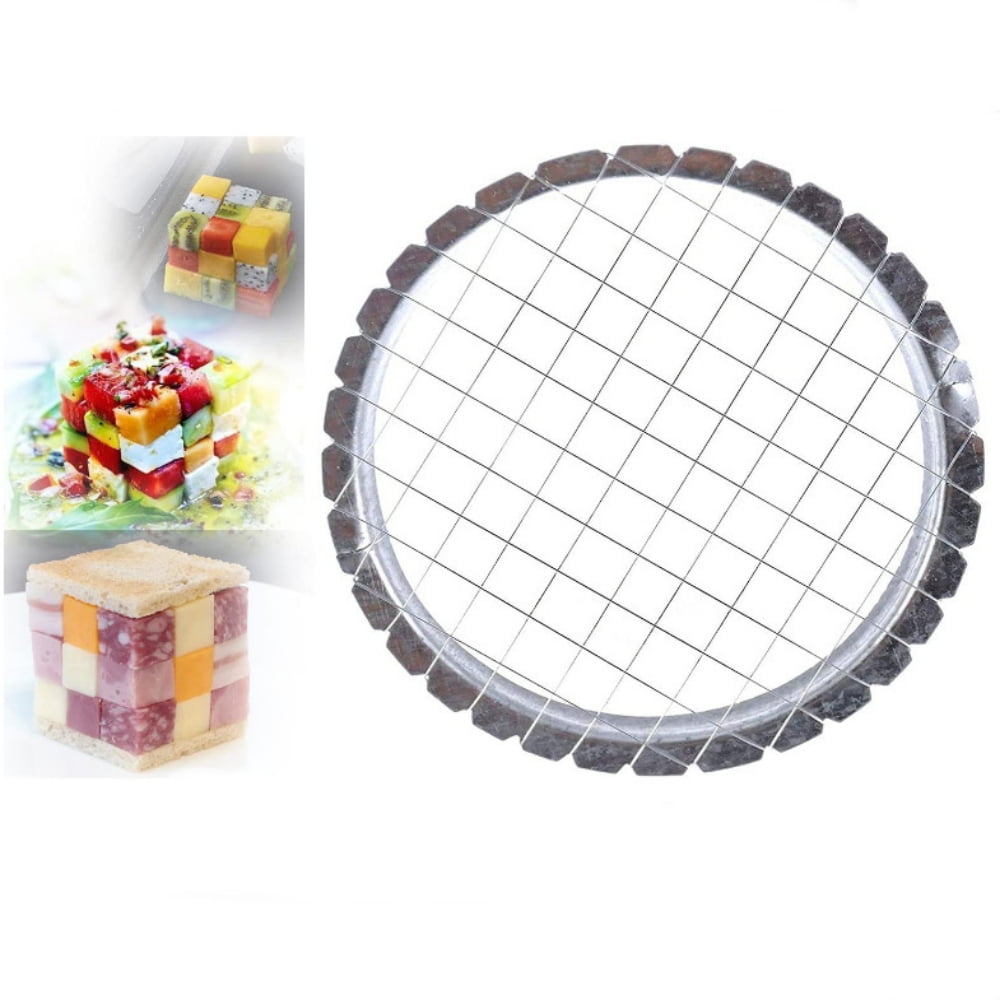 1 Pack Egg Chopper Stainless Steel Egg Slicer Fruit Cube Cutter Salads