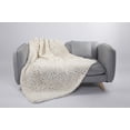 thumbnail image 3 of Silver One Super Chunky Knitted Throw Blanket, White, 50" x 60", 3 of 7
