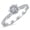 rose-gold, variant on 14K White Gold 3.25 Carat LAB GROWN DIAMOND Classic Side Stone Pave Set Round Cut Diamond Engagement Ring (D-E Color VS1-VS2 Clarity 3 Ct Center)