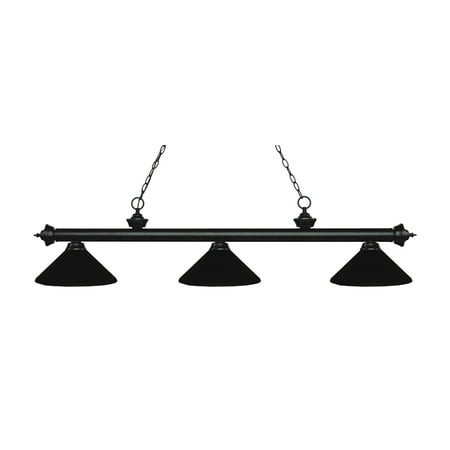 

Island Lighting 3 Light With Matte Black Finish Steel Medium Base Bulb 14 inch 450 Watts