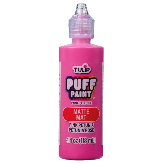 Tulip Dimensional Fabric Paint – Matte Pink Petunia, 4 fl oz, Permanent Craft Paint for Clothes & DIY Projects