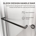 thumbnail image 7 of UKD01 61 to 65 in. x 66 in. H Frameless Double Sliding Shower Door in Matte Black with 3/8 in. (10mm) Clear Glass, 7 of 7