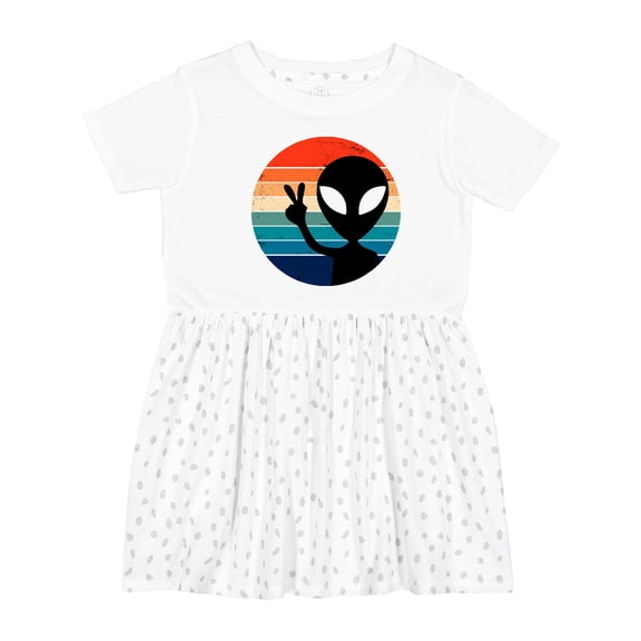 Inktastic Retro Alien Girls Toddler Dress