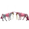 Two Unicorns Horses With a Moving Head 2 Piece Set TOY-UC02