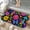 Colorful Flowers, variant on 1pc Peacock Feathers Absorbent Non-Slip Bathroom Thickened Flannel Rug Decor,Soft,Quick Drying,Suitable For Indoor/outdoor Use,Bathrooms,Bedrooms,Kitchens,Terrace,Laundry Rooms,16"x24"