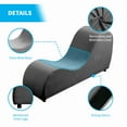 thumbnail image 6 of MUZZ Yoga Curve Chair, Velvet Yoga Chaise Lounge Chair for Adults, Modern Yoga Couch for Stretching and Relaxation, Dark Grey, 6 of 6