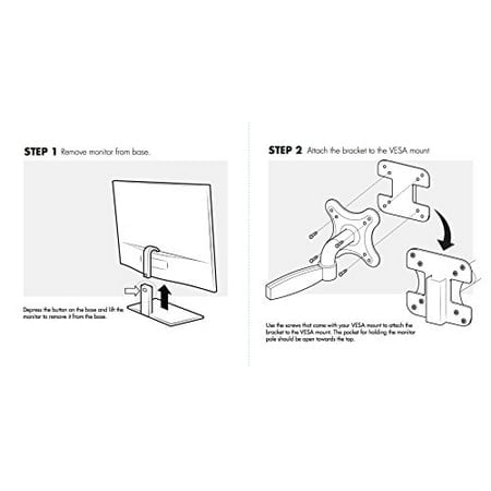 VESA Mount Adapter Bracket for AOC i2367Fh/Fm/F, i2757Fh/Fm, i2067f, and i2267Fw/Fwh - by HumanCentric