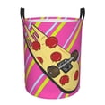 thumbnail image 1 of DouZhe Waterproof Collapsible Large Laundry Baskets, Skateboard Pizza Stripes Prints Circular Hamper with Handles, 1 of 7