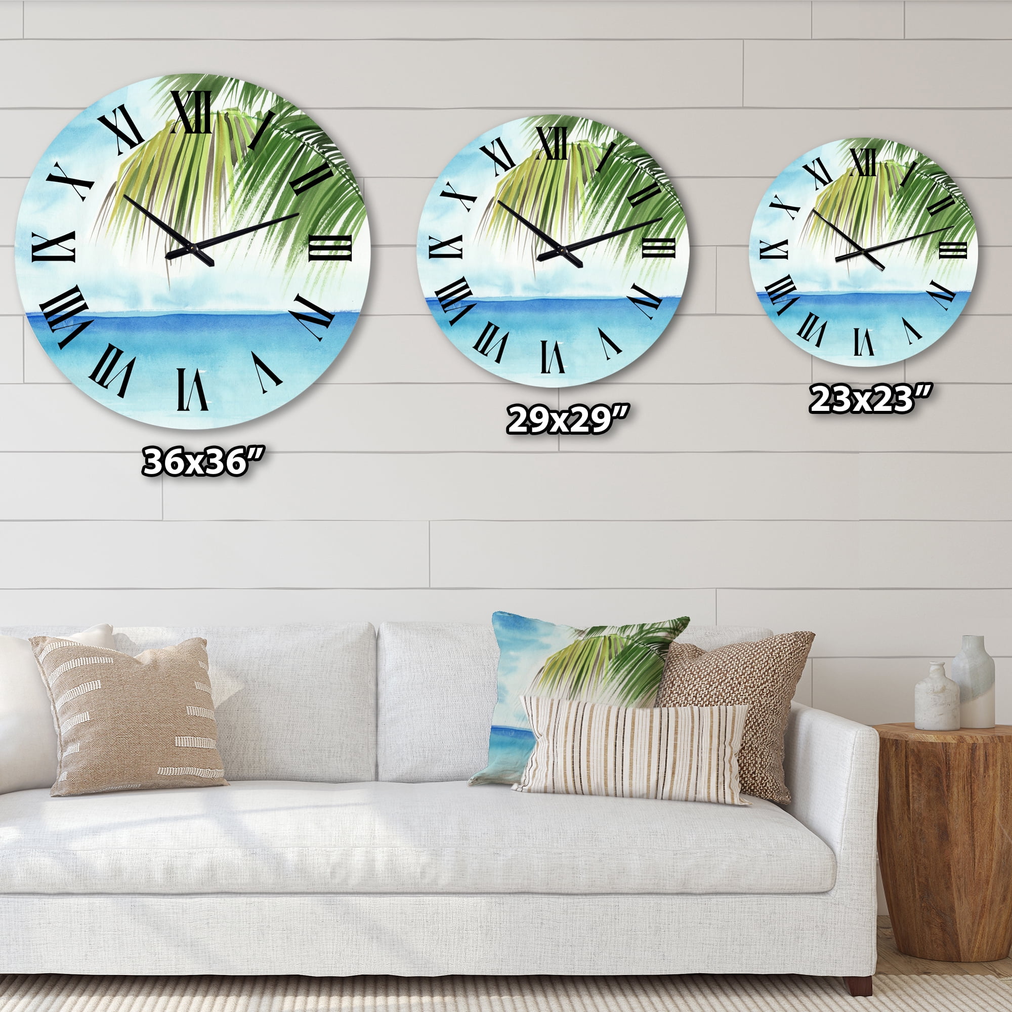Designart 1 in Coastal Wall Clock
