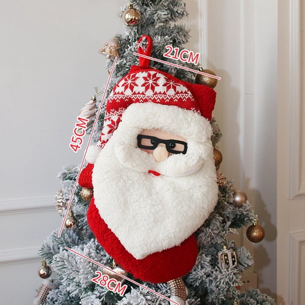 Calcetín De Dulces De Navidad Bolsas De Regalo De Navidad Colgante De Calcetín De Navidad Para Dormitorio Y Árbol De Navidad sonducket HA041421-03