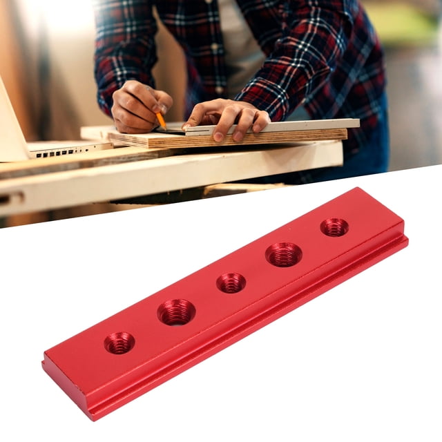 100mm T Slot Miter Track With Holes T Slot Miter Track Jig Aluminum Alloy Woodworking Chute Rail Electric Circular Saw Workbench Fixture