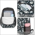 thumbnail image 4 of Football Text Black Pattern 17" School Backpacks for Teens,Waterproof Oxford Fabric,S-Shape Padded Straps for School,Travel,Hiking,Camping, 4 of 6