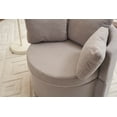 thumbnail image 4 of Swivel Barrel Chair, Oversize Round Swivel Accent Chair with Storage, 360 Degree Swivel Round Sofa Chair with 3 Pillows for Living Room, Lounge, 4 of 8