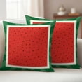 thumbnail image 3 of 2 Pack Outdoor Waterproof Throw Pillow Covers,Abstract Summer Watermelon Texture Decorative Square Patio Pillowcases for Chair Couch Sofa 16x16in, 3 of 9