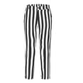 thumbnail image 6 of Men's Striped Dress Pants - Classic Slim Fit Straight Leg Flat Front Business Casual Work Pants with Pockets, 6 of 7