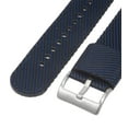 thumbnail image 5 of Uxcell Black Blue Nylon Striped Watchband 24mm Width Soft Nylon Strap with Silver Buckle, Canvas Watch Band, 5 of 6