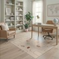 thumbnail image 2 of ODIKA 4'x6' Beige Soft Terracotta Abstract Washable Area Rug Modern Geometric Design Pet Friendly, Non-Shedding for Bedroom, Reading Nook, 2 of 7