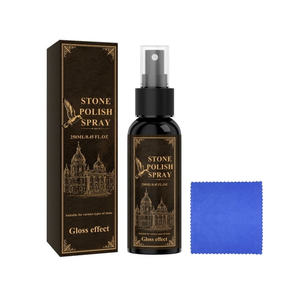 Tombstone Polishing Spray Tombstone Monument Cleaner for Granite Marble Cemetery Memorials, Stone Cleaner Gravestone Cleaning Kit, 250ml