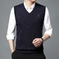 thumbnail image 7 of JIKNTTR Men's Sleeveless Sweater Vest V-Neck Casual Cable Knit Vest Fashion Tops Slim Fit Casual Pullover, 7 of 7