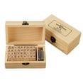 Wooden Alphabet Letter Number Stamps Multi Purpose Wooden Ink Stamps