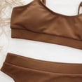 thumbnail image 7 of BONIXOOM One Piece Swimsuit Women Underwire Elastic Printed Two-Piece Sets High Cut Summer Swimwears on Clearance Coffee Size 8, 7 of 7