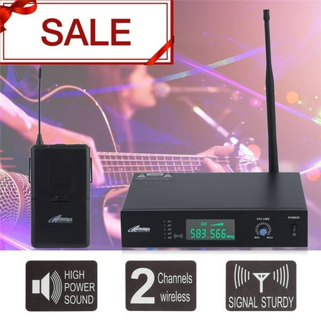 1 Pack RADIGS RWM60U Wireles s Microphone System UHF Headset & Guitar Instrument Microphone System DJ Karaoke Headset Microphone