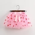 thumbnail image 4 of Coerni Toddler Soft Skirt Shorts Heart Prints Sequin Mesh Tulle Skirt Dance Part𝐲 Clothes Light Layered Pleated Birthday Outfit, 4 of 6