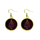 thumbnail image 1 of Estrella de cristal fantasía universo cielo Ear Dangle Golden Drop Earring Jewelry Mujer Unbranded M, 1 of 3