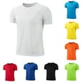 thumbnail image 2 of Men Quick-drying Short Sleeve Sports T-shirt Fitness Running Breathable Tops, 2 of 9