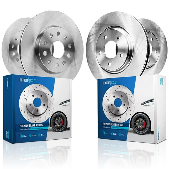 Detroit Axle - Brake Rotors for 2015-2019 Cadillac ATS [w/Brembo Calipers], Disc Brake Rotors: 12.64" Front and 12.40" Rear Rotor