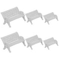 thumbnail image 1 of 6 piezas de micro paisaje, silla decorativa, mini banco de madera, banco en miniatura, 1 of 6
