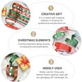 thumbnail image 4 of KAKOWELY 1 Roll Christmas Ribbon Gift Packaging Riband Printing Ribbon Wrapping Accessory,358.27"X0.98"X0.12", 4 of 5