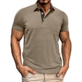 thumbnail image 2 of Golf Shirts for Men with Pocket Short Sleeve T-Shirts Mens Casual Solid Color Pullover Button Collared Slim Breathable Athletic Workout Tees Tops, 2 of 8