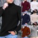 thumbnail image 3 of Camisa de punto de cuello alto informal de manga larga con cuello alto para hombre de invierno, 3 of 6