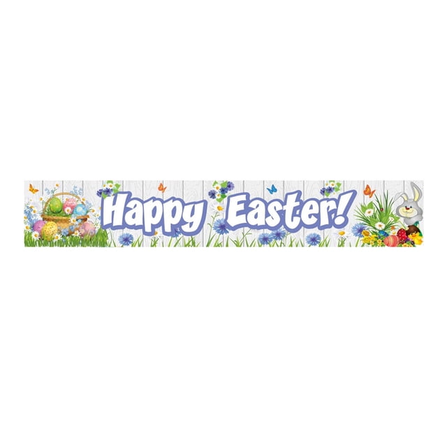 Banderas, banderas colgantes, serpentinas, decoración de jardín, pancarta de Pascua, pancarta de decoración festiva de Pascua, funda de almohada luminosa