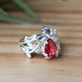 thumbnail image 3 of Ruby Ring, Amethyst Ring, Pear Cut Gemstone, Dainty Ring, Designer Ring, Handmade Jewelry, Fairy Tell Ring, Beautiful Ring, Engagement Ring, 3 of 9