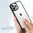 thumbnail image 4 of Entronix Funda Transparente para iPhone 15 Pro: Carcasa con Marco Cromado, Color Negro, 4 of 7