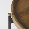 thumbnail image 6 of Marquisa 22.5L x 22.5W x 20.8H Brown Wood & Black Metal Base Nesting Side Tables, 6 of 12
