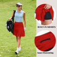 thumbnail image 6 of Pinspark Golf Skirts for Women High Waisted Athletic Skirt with Shorts Pleated Long Skirt Casual Rip Skirt, 6 of 6